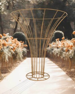 Gold Floor Standing Blossom Metal Tree Flower Frame, Wedding Floral Display Stand – 6.5ft