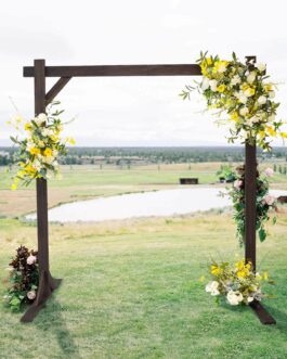 Heavy Duty Wooden Square Frame Wedding Ceremony Backdrop Stand 7ft