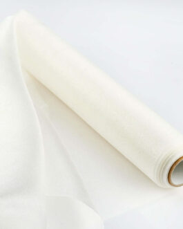 Ivory Sheer Chiffon Fabric Bolt, DIY Voile Drapery Fabric 12″x10yd