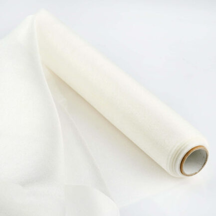 Ivory Sheer Chiffon Fabric Bolt, DIY Voile Drapery Fabric 12"x10yd