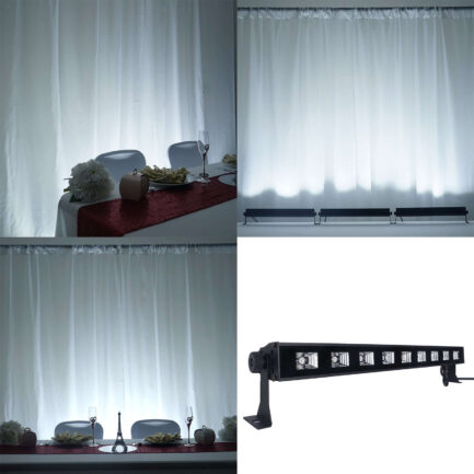 9 LED White UV Stage Floor Wall Light Bar, Outdoor Indoor Uplight 27W