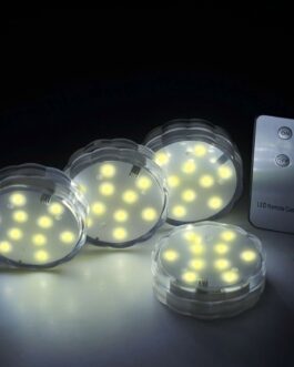 4 Pack Flower Shaped Warm White LED Disc Lights With Remote, DIY Centerpiece Accent Light 3″