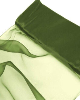 Olive Green Sheer Chiffon Fabric Bolt, DIY Voile Drapery Fabric 12″x10yd