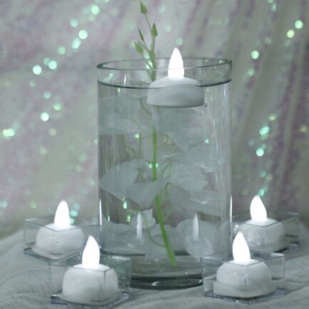 12 Pack White Flameless LED Floating Waterproof Tealight Candles