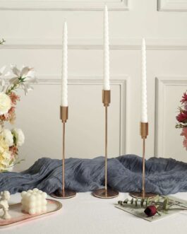 12 Pack White Premium Spiral Long Burn Wick Taper Candles, Tall Unscented Wax Dinner Candle Sticks 11″