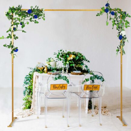 Heavy Duty Metal Square Balloon Flower Frame Photo Backdrop Stand 8ft